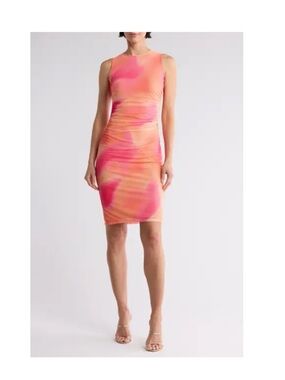Vince Camuto Body Con Mesh Dress